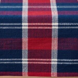 Pottery Barn Americana Plaid Cotton Table Runner 18”x108”